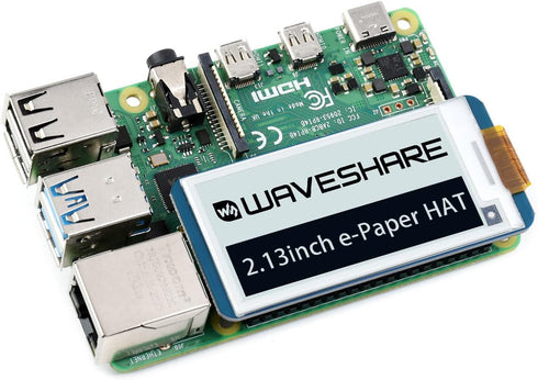 waveshare 2.13inch V4 250x122 3.3V/5V WH/2B/3B/3B+/4B, E-Ink Display HAT Version, Resolution Black White Two-Color
