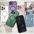 iPhone 15 Pro Max Magnetic Case for Women - Pink Matte Luxury Design, Soft Metallic Luster, Magsafe Compatible, Lens