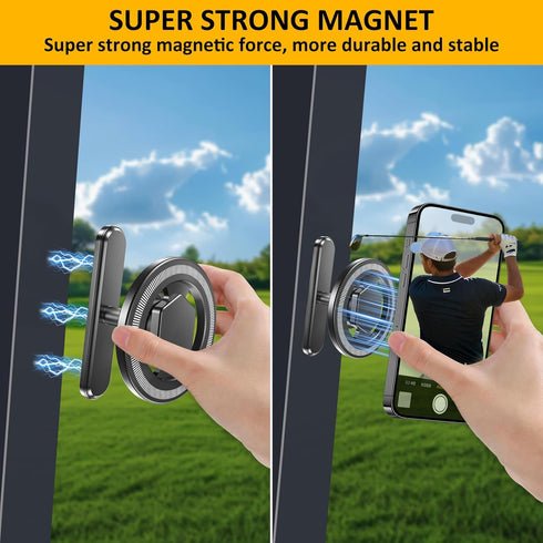 Falafa 2-Pack 360 12-17 Magnetic Phone Holder for Golf Cart, Rotatable Gym Magnetic Phone Holder,Alloy Base & Ball