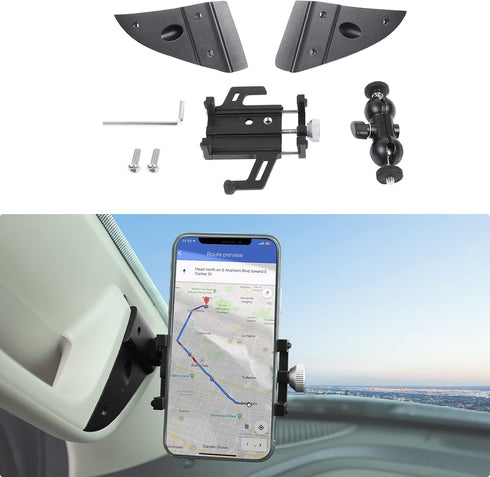 JeCar Phone Holder for 2018-2023 Dodge Ram 1500, A-Pillar Phone Mount Accessories, Aluminum Alloy