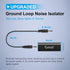 Smof Upgraded Ground Loop Noise Isolator, Noise Filter for Car Audio/Home Stereo System (Eliminate The Buzzing Noise Completely) with 3.5mm Audio Cable, Black