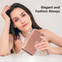 Varikke Wallet Case for iPhone 13 Pro Max, Fashion Glitter PU Leather Strap, Magnetic Flip Cover, Rose Gold