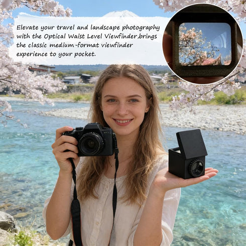 Catcher,3D Ouliget Optical Waist Level Viewfinder,View Printed Waist-Level Camera Viewfinder Frame,Travel Scenery Photo
