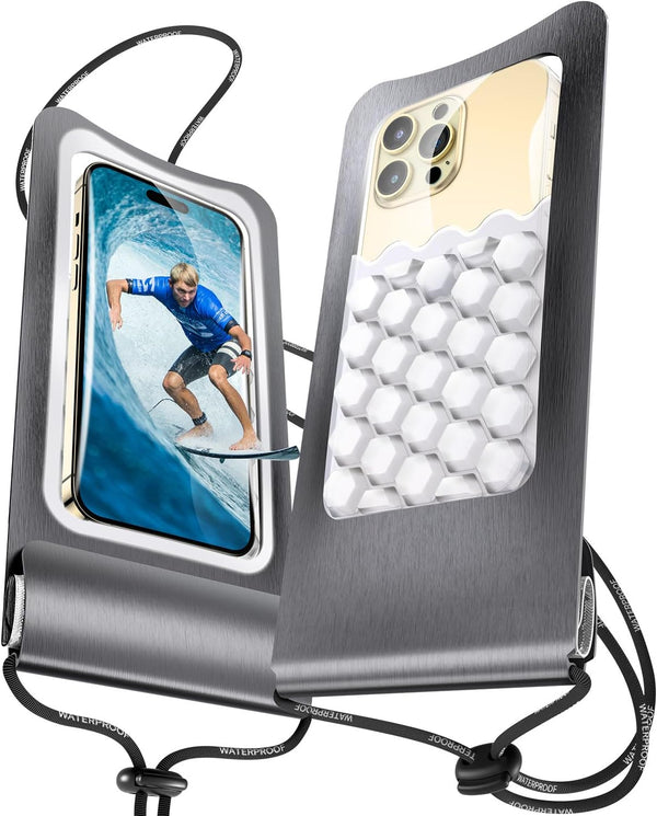 eSamcore Waterproof Phone Pouch Floating, 2-Pcs IPX8 Water Proof Phone Case for iPhone 14/13/12 Pro Max and Galaxy S22