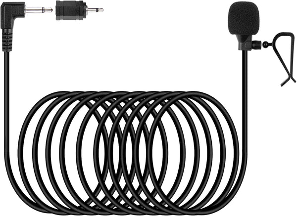 weishan 3.5mm Car Microphone - 16ft External Assembly Mic Replacement for Boss JVC Sony Pioneer Vehicle Head Unit