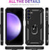 Shop Samsung Galaxy S23 FE Case: Military Grade Shockproof Cover with Screen Protector & Kickstand (Black) 5G.