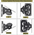 JUXYES Heavy Duty Surround Sound Speaker Wall Mount Bracket, Swivel Mounting for 8" 10" 12" 15" Speakers, Pair