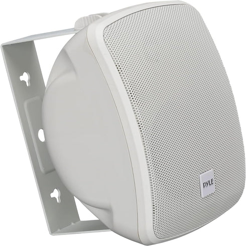 Pyle Outdoor Waterproof Patio Speaker - 3.5" 2-Way Weatherproof Dual Speaker for Indoor/Outdoor Use (White)