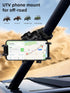 Anti-Vibration UTV Phone Mount Heavy Duty, Full Protection Holder with Aluminum Bracket Fit for 1.75-2" Roll Cage,