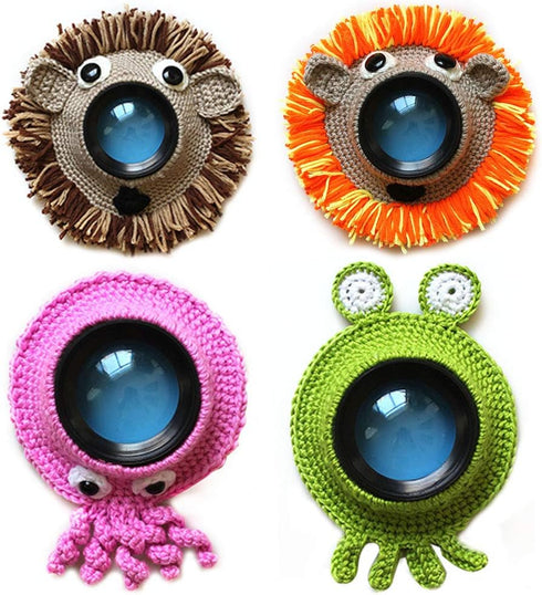 Saycker Shutter Huggers, Camera Buddies Shutter Hugger Photography Props, Handmade Knitted Lens Accessories Pet