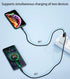 Multi IP USB Cable 4FT, 2 in 1 Multiple iPhone USB Cable, 3A USB Charger, Nylon Cord, USB A to Double IP Port for