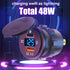 48W 12V USB Outlet USB C Car Socket, PD 30W and QC 18W Car USB Ports Waterproof Cigarette Lighter Replacement Car Charger Power Outlet with LED Digital Voltmeter for Boat Marine Truck Golf RV, etc.