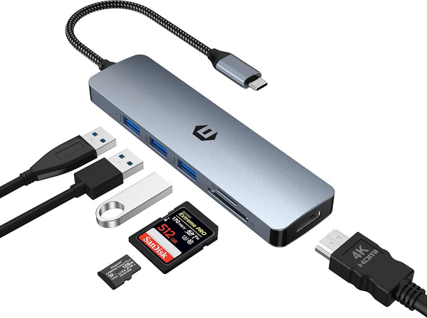 Tymyp USB C Hub, 6 in 1 USB C Dock for Mac Pro/Air,