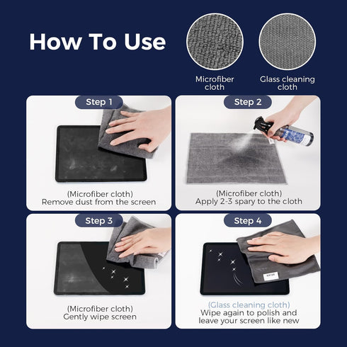 WELKIN Screen Cleaner Spray Kit (8.4 oz + 8.4 oz) - Cleaning Mist and Gel for TV, Laptop, Computer, Phone Touchscreen -