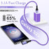 USB Type C Cable 6FT 3Pack Fast Charging Right Angle Cable for iPhone 15 Pro, Samsung Galaxy A55 A35 A33 A32 5G