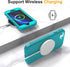 jaroco iPhone SE Case 2022/2020, Shockproof/Dust-Proof/Military Grade with Non-Slip Removable Cover, Light Blue/Green