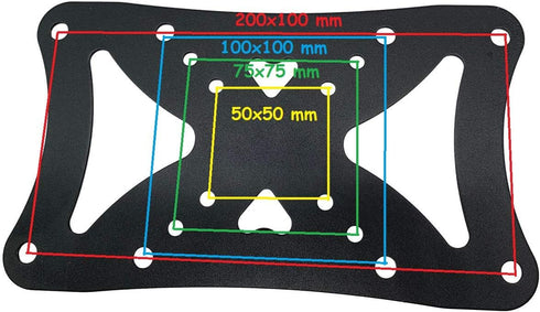 Mount Plus 201M VESA Mount Adapter Plate for 200 x 100 mm VESA Patterns, Conversion Kit