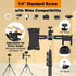 BAISHUN 63-inch 360 2 4.7-12.9 inch 1/4 inch Tripod Stand for Tablet Camera Phone, Height Adjustable iPad Mount Holder
