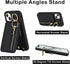 uCOLOR iPhone 13/14/15 Wallet Case for Women, Black Crossbody Zipper Leather Case with Card Holders and RFID Protection