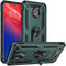 Moto Z4 Case - Military Grade Shock-Absorption Bumper Cover with Anti-Scratch Protection, Teal Ring Mount
