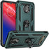 Moto Z4 Case - Military Grade Shock-Absorption Bumper Cover with Anti-Scratch Protection, Teal Ring Mount