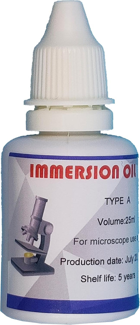 Microscope Immersion Oil, 3/4 oz (25ML), Type A, Easy to Remove for Microscope Use