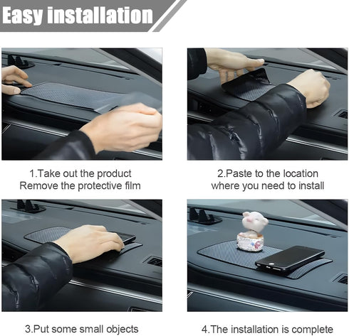 Ywdiml Car Dashboard Non Slip Mat, Anti Slide Multifunctional Sticky Fixate Gel Dash Pad, Washable Reusable Automotive
