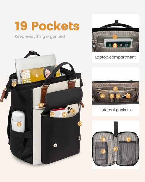 Backpack 18 Inch Backpack Backpack LOVEVOOK Extra Large Travel Laptop for Women, Work Purse, Teacher Business Computer