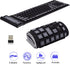 Wireless Silicone Keyboard, Portable Foldable Roll Up Soft Rubber Keyboard for PC, Laptop, and Travel (Black and Gray).
