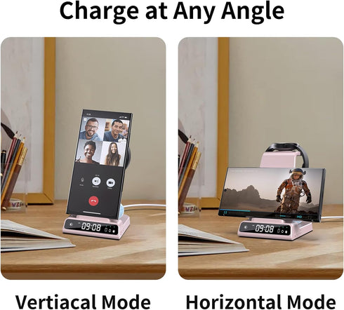 Wireless Charger for Samsung Galaxy S24 Ultra, Charging Station for Galaxy S23/S22/S21/Z Flip5/Note20, Watch Charger