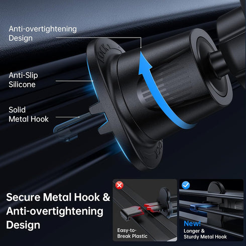 SYNCWIRE for MagSafe Car Mount, Flexible Rotation Magnetic Phone Holder for Car Vent, Hands Free Air Vent Phone Holder