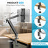 Jakeko 360 Adjustable Tablet Mount for Desk - Degree Rotating Base Tall Arm Holder Stand Swivel Flexible Clamp Soporte