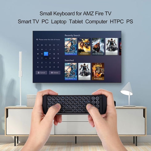 iPazzPort Mini Bluetooth Keyboard, QWERTY Handheld Backlit Wireless Keypad for AMZ Fire TV Stick 4K Max
