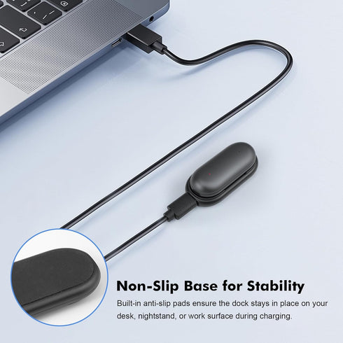 REEYEAR 3.3FT/1Mtr Set Magnetic Charger Dock fits for Plaud NotePin & NotePin S AI Voice Recorder USB-C Fast Charging