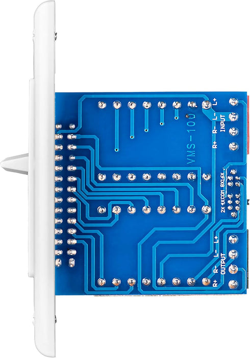 OSD 100W In Wall Volume Control for Home Speakers, Impedance Matching, Slider White VMS100
