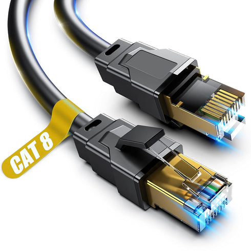 Vabogu Cat 8 Ethernet Cable 1.5FT, Heavy Duty 26AWG High Speed 40Gbps