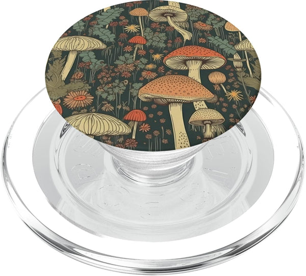 Retro Vintage Flower PopSockets MagSafe PopGrip for iPhone - Hippie Aesthetic Cottagecore Mushroom