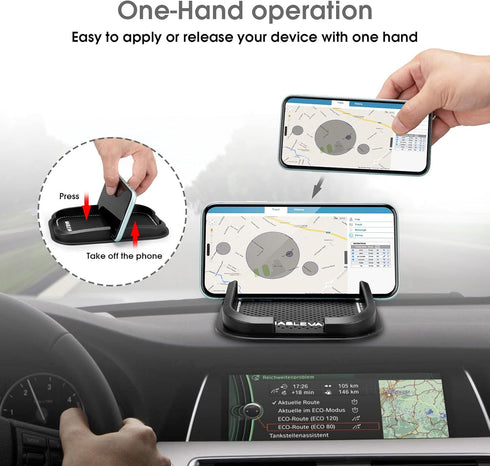Anti Slip Pad Phone Holder for Car, Reusable Dashboard Pad with Heat Resistant Sticky Silicone Pads for Accessories