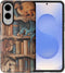 CARLOCA Case for Samsung Galaxy S25 Edge,Bookish Dragon Bookshelf Design- Hybrid Dual Protection