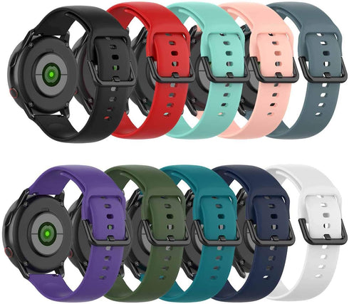KOMI Compatible Galaxy Watch Band for Active 2, 20mm Soft Silicone Replacement Strap for 44mm 40mm