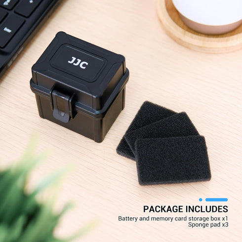 JJC Portable Camera Battery Memory Card Case, Organizer for Canon, Nikon, Sony Batteries & SD Cards