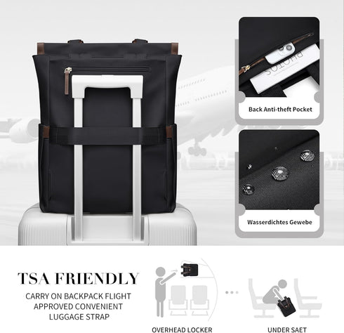 GOLF SUPAGS Convertible Laptop Backpack for Women, Casual Daypack for Work and Travel