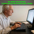 QUASIO 4X Large Print Ergonomic Keyboard, Full Size Keyboard with Wrist Rest, Silent Wired USB Computer Keyboard