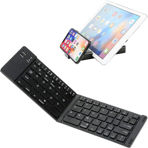 Tek Styz Wireless Bluetooth Keyboard Compatible with Spice Mobile X-Life 403E Built-in Phone Holder/Stand-Ultra