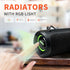Portable Wireless Bluetooth Speaker, IPX7 Waterproof, 25W Loud Stereo Sound, Built-in Mic, 16H Playtime with Lights