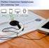Yunsailing 30 Pack Class Set Headphones for Kids, On Ear Bulk Classroom Headsets with 3.5 mm Jack for Children, Boys,