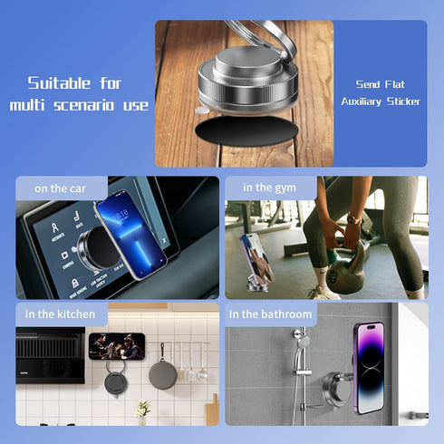 TAEERY 360Rotation Vacuum Magnetic Phone Holder One-Handed Operation Foldable Adjustable Magnetic Phone Holder