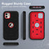Grifobes Case for iPhone 11/iPhone XR, 6.1 inch, for Kids Boys Children (Black+Red)