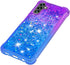 Samsung Galaxy A13 5G Case with Tempered Glass Screen Protector, Glitter Bling Flowing Liquid Soft TPU Case
