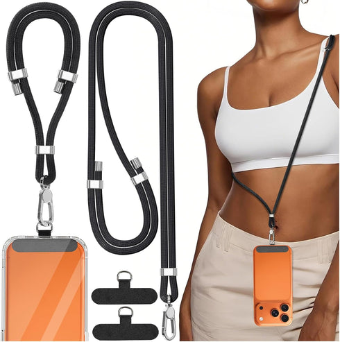 4-IN-1 Phone Lanyard + Wrist Strap, Adjustable 15-31 inch Cell Phone Lanyard
